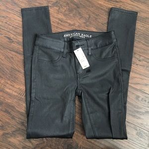 American Eagle Leather Jeggings NWT!